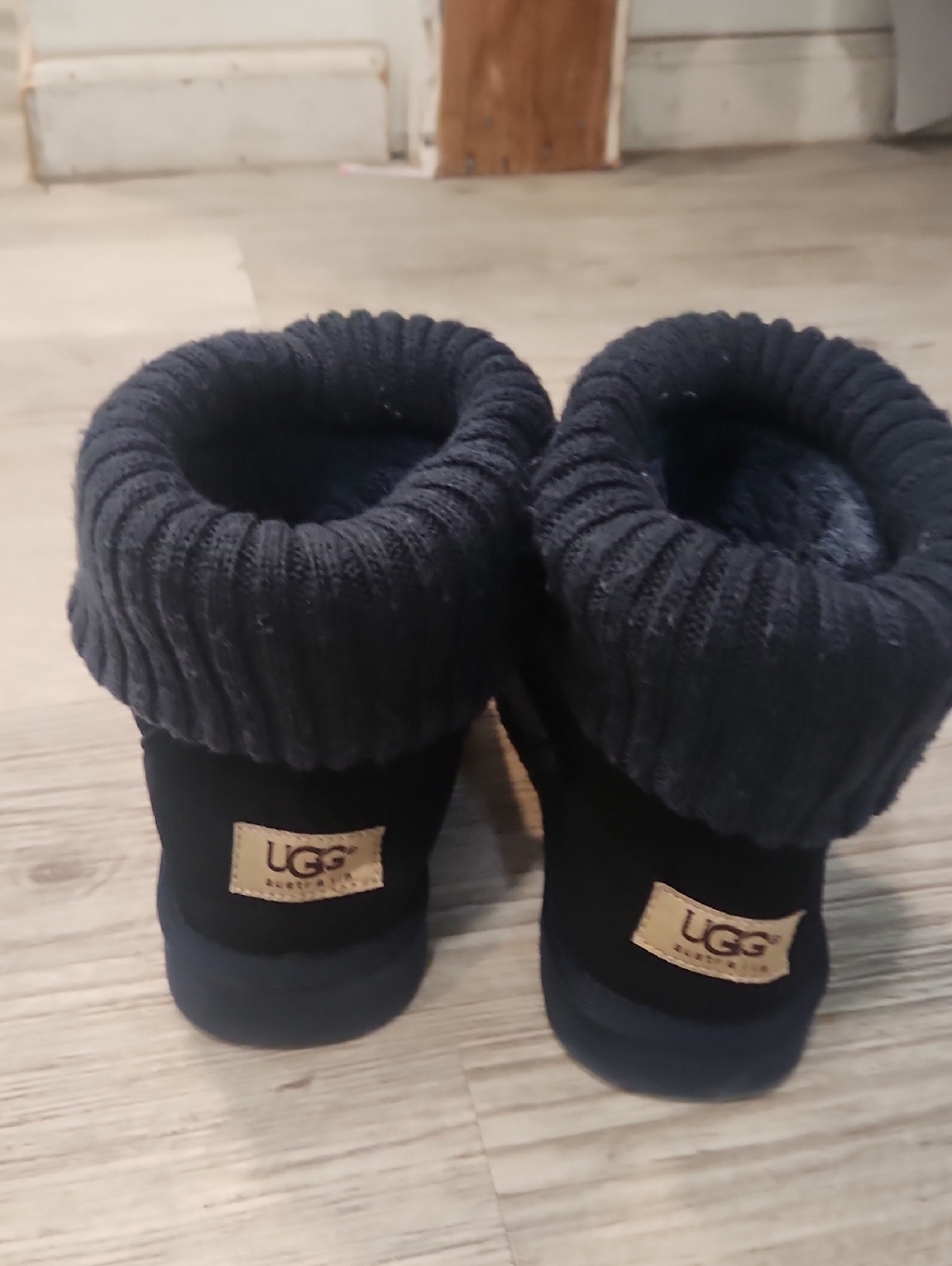 UGG Dark Blur Knit Cuff Short Boots
